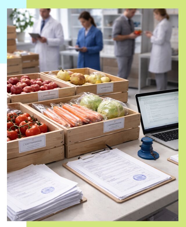 Сертификация овощей и фруктов в Междуреченске от 8589 р. | Алешин-Мжд