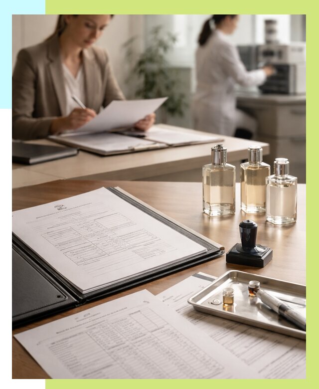 Сертификация парфюмерии в Междуреченске от 15158 р. | Алешин-Мжд