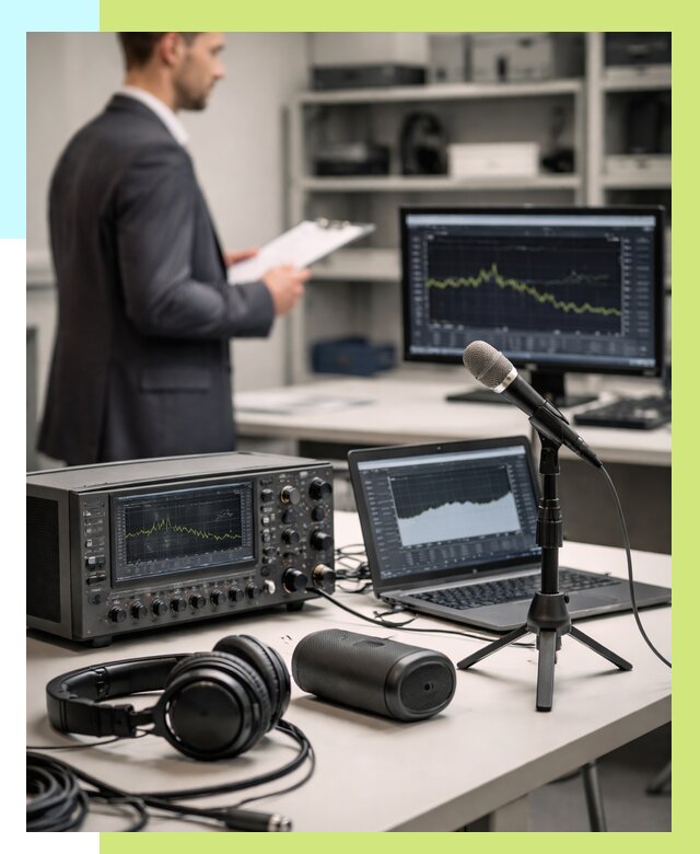 Сертификация аудиотехники в Междуреченске от 15158 р., Алешин-Мжд