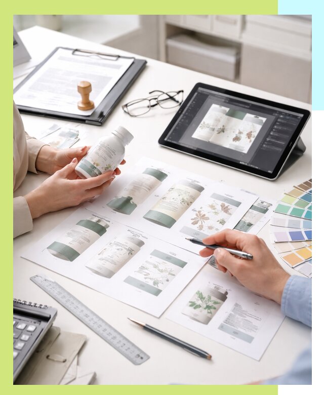 Профессиональная разработка дизайна и текста этикетки продукции в Междуреченске