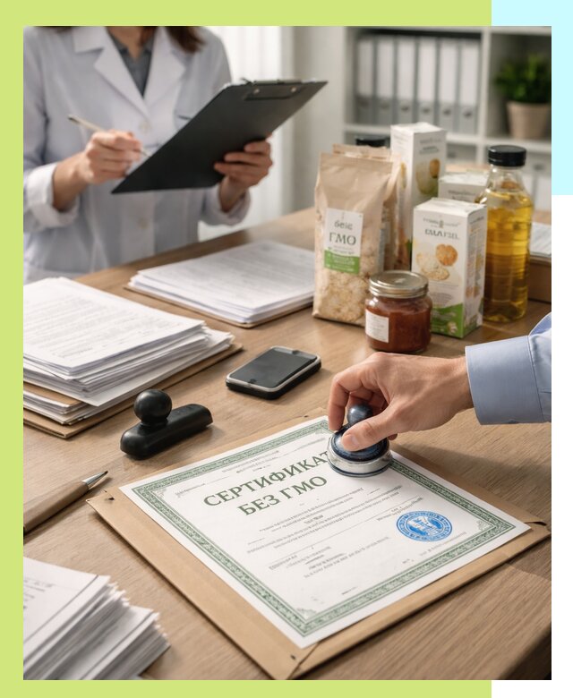 Получение сертификата Без ГМО для продукции в Междуреченске